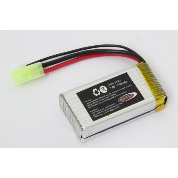 Akku Quadrodrom Lipo 7,4V 1500mAh Mini Tamiya