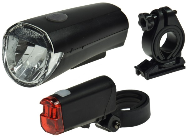 Fahrrad LED-Beleuchtungsset "CFL 30" / 30Lux, StVZO zugelassen, Batteriebetrieb