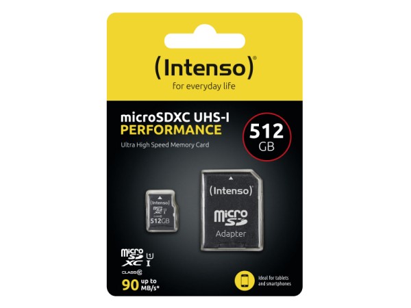 Intenso MicroSDXC UHS-I Performance 512GB 3424493