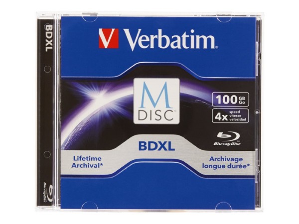 Verbatim M-DISC BD-R XL 100GB/1-4x Jewelcase (1 Disc) - Archivmedium