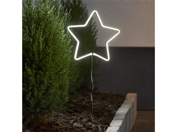 LED-Lichtstern ''Neonstar'', 0.06W, 3V, 72 LED's (neutralweiß), 22x58cm, outdoor