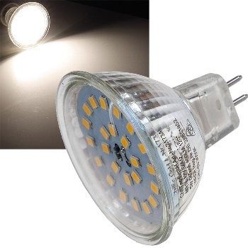 LED Strahler MR16 "H55 SMD" - 120°, 4000k, 440lm, 12V/5W, neutralweiß