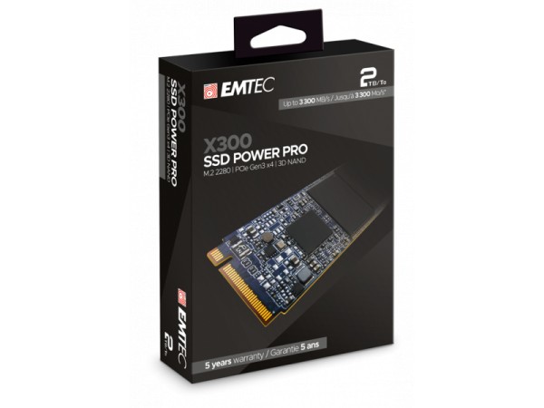 Emtec Intern SSD X300 2TB M.2 2280 SATA 3D NAND 3300MB/sec ECSSD2TX300