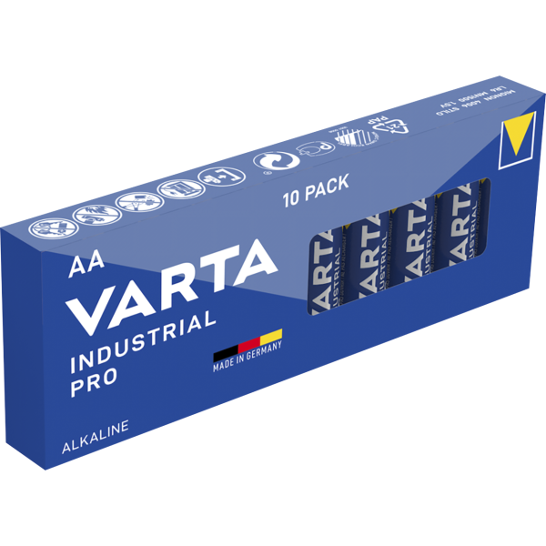 Mignon-Batterie VARTA ''Industrial Pro'' Alkaline, Typ AA, LR06, 1,5V, 10-Pack