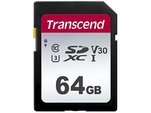 Transcend SD Card 64GB SDXC SDC300S 95/45 MB/s TS64GSDC300S