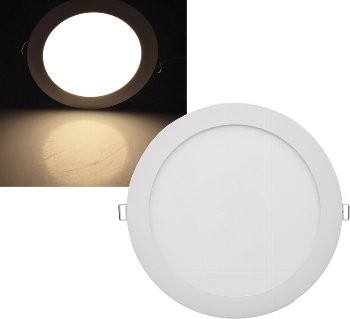 LED Licht-Panel "QCP-22R", Ø 22,5cm - 230V, 18W, 1647 Lumen, 2900K / warmweiß