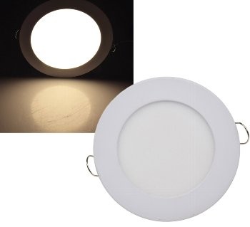 LED Licht-Panel "QCP-12R", Ø 12cm - 230V, 6W, 503 Lumen, 2900K / warmweiß