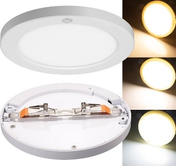 LED Deckenleuchte "BUTON" mit PIR-Sensor - Ø 23cm, 18W, 3000/4000/6000k