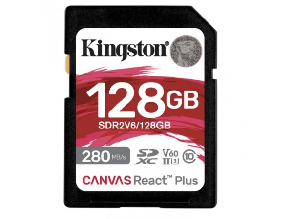 Kingston 128GB Canvas React Plus SDXC SDR2V6/128GB