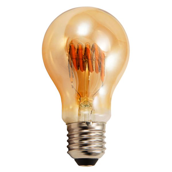 LED Filament Glühlampe McShine ''Retro'' E27, 6W, 490lm, goldenes Glas, dimmbar