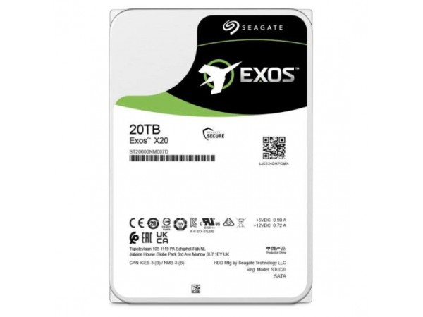 Seagate EXOS X20 20TB SATA 3.5IN 7200RPM 20.000 GB ST20000NM007D