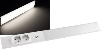 LED Unterbauleuchte "Arusha", weiß - USB A+C PD, 60cm, Licht neutralweiß