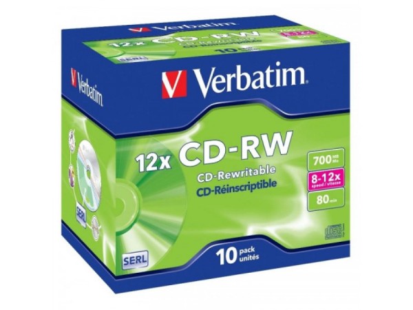 CD-RW 80 Verbatim 12x 10er Jewel Case 43148