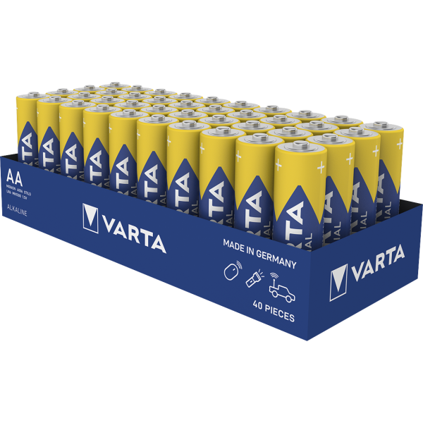 Mignon-Batterie VARTA ''Industrial Pro'' Alkaline, Typ AA, LR06, 1,5V, 40-Pack