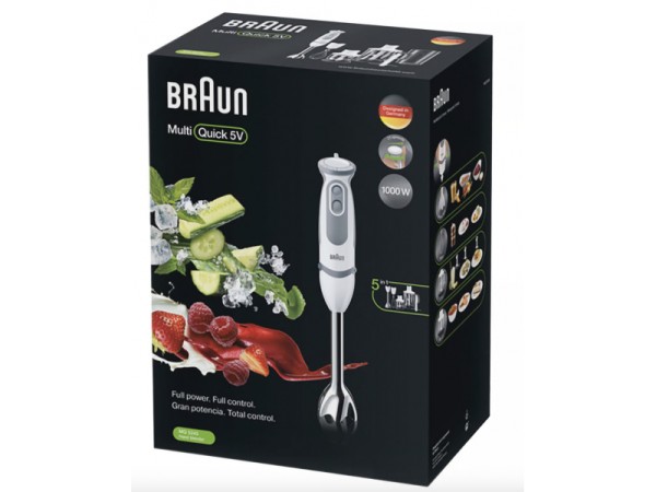 Braun MultiQuick 5V Stabmixer Set Weiss/Grau MQ5245