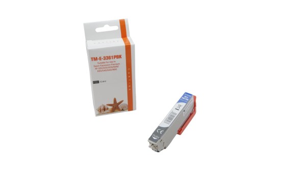 C13T33614010, Tintenpatrone schwarz, Epson kompatibel - 12,4ml