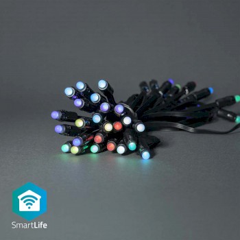 SmartLife Weihnachtsbeleuchtung | Party-Lichter | Wi-Fi | RGB | 48 LED's | 10.80 m | Android? / IOS