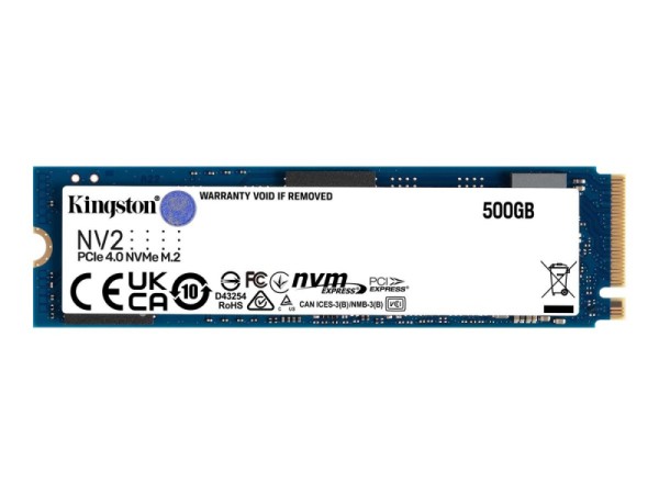 Kingston SSD M.2 500 GB NV2 2280 PCIe 4.0 NVMe SNV2S/500G