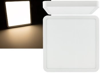 LED Deckenleuchte "Santano 24 Qw" - 23x23cm, 24W, 2088lm, 2900K warmweiß