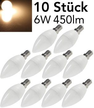 LED Kerzenlampe E14 "K50 Promo" 10er-Set