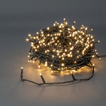 Weihnachtsbeleuchtung | Schnur | 320 LED's | Warmweiss | 24.00 m | Lichteffekte: 7 | Innen- und Auss