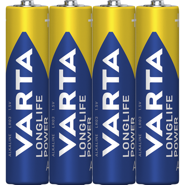 Micro-Batterie VARTA ''Longlife Power'' Alkaline, Typ AAA, LR03, 1,5V, 4er Pack