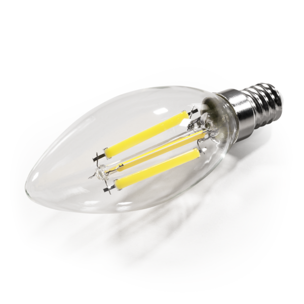 LED Filament Kerzenlampe McShine ''Filed'', 3000K, E14, 6W, 1055lm, 230V, warmweiß