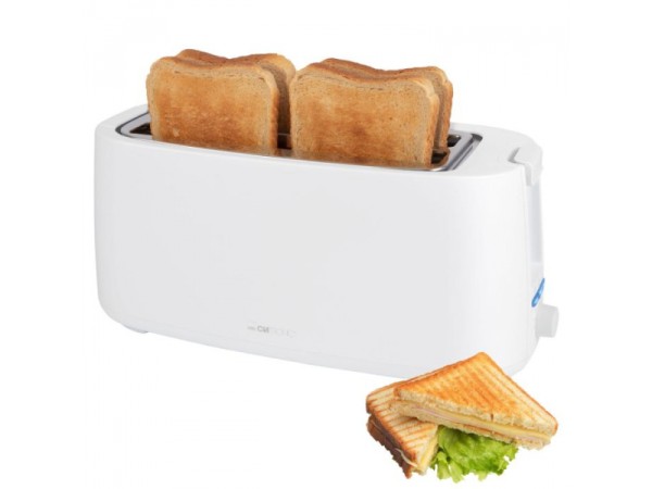 Clatronic 4 Scheiben Langschlitz-Toaster TA 3802 weiß