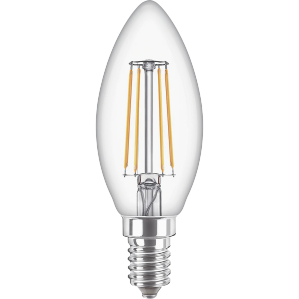 LED-Kerzenlampe Philips ''CorePro'', E14, 4,3W, 470lm, 2700K, 230V, klar