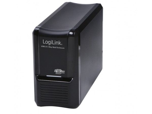 LogiLink Festplattengehäuse 3.5 SATA USB 3.0 2-Bay Raid Schwarz UA0154