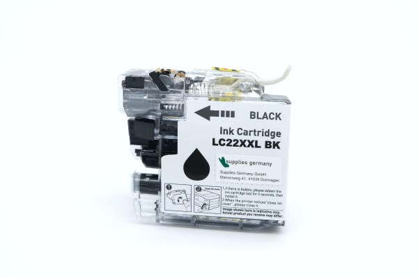 LC22EXXLBK alternativ Tinte black Brother / LC22EBK / 2.400 Seiten