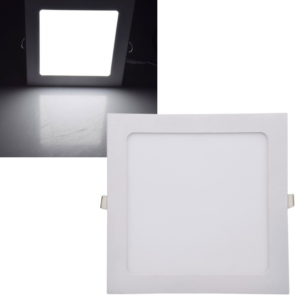 LED Licht-Panel "QCP-22Q", 22,5x22,5cm / 230V, 18W, 1620 Lumen,4200K /neutralweiß