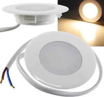 LED-Einbauleuchte "EBL-HV65w", weiß - 230V, 2W, 2900K, 230lm, warmweiß