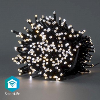 SmartLife Weihnachtsbeleuchtung | Schnur | Wi-Fi | Warm bis kühlen weiß | 400 LED's | 20.0 m | Andro