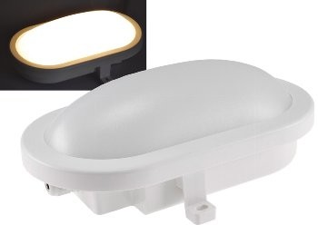 LED Oval-Armatur "FRL-O 12" IP44 - Feuchtraum-Leuchte, 13W, 940lm, 3000K