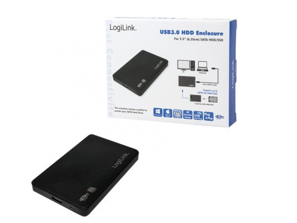 LogiLink Festplattengehäuse 2.5 SATA USB 3.0 Schwarz UA0256