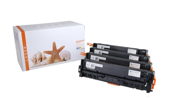 CF380AKIT alternativ Toner Rainbowkit HP / CF380A/312A / BK4.400 / CMY2.700 Seiten