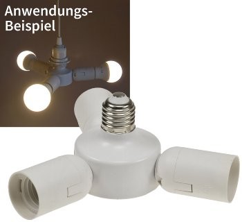 E27-Fassung "Triple", 3-fach Adapter