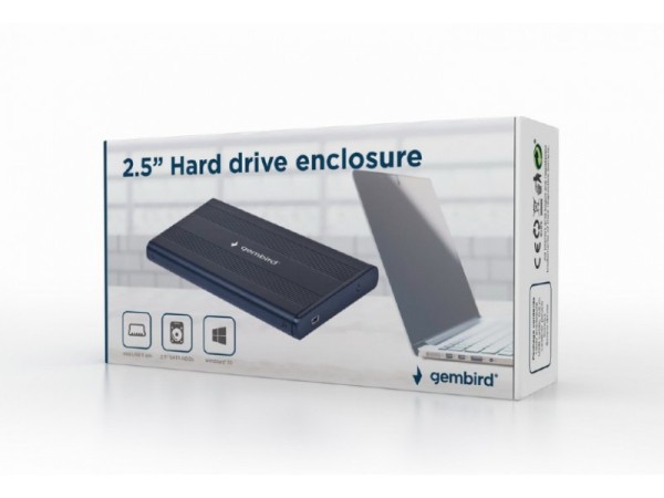 Gembird Externes USB 2.0 Gehäuse für 2.5 SATA HDDs mini-USB EE2-U2S-5