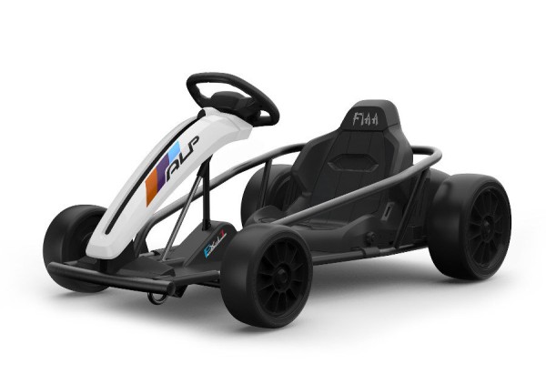 Elektro Kinderfahrzeug e-Gokart - 2x 12V/9Ah Akku und 2 Motoren - weiss