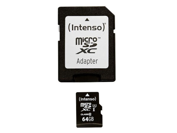 MicroSDXC 64GB Intenso Premium CL10 UHS-I +Adapter Blister