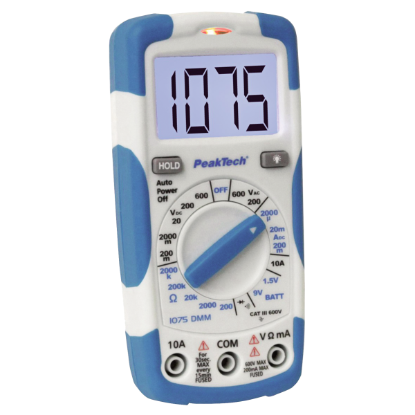 Digitalmultimeter PeakTech ''P1075'', 2000 Counts, 600V AC/DC, 10A DC, mit NCV