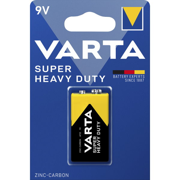 E-Block Batterie VARTA ''Super Heavy Duty'', Zink-Kohle, 6F22, 9V