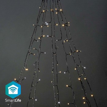 SmartLife Weihnachtsbeleuchtung | Baum | Wi-Fi | Warm bis kühlen weiß | 200 LED's | 20.0 m | 10 x 2