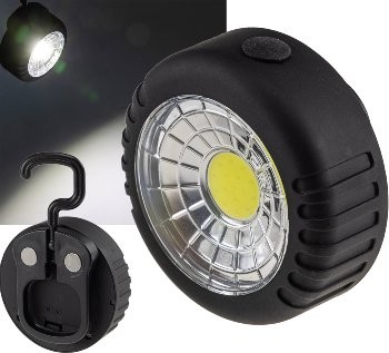 LED Arbeitsleuchte mit Magnet "COB 100" - 3x AAA Batterie, Haken, 75x35mm, 6000k