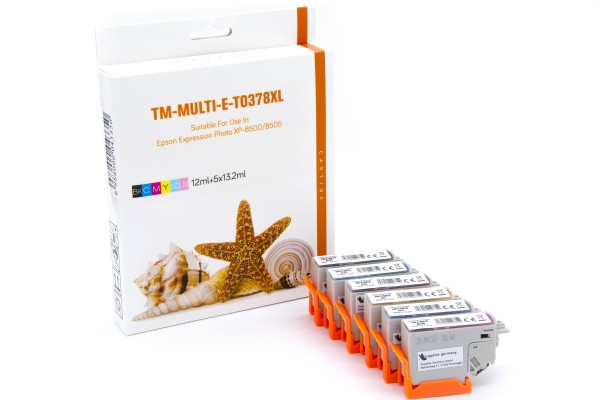 Multipack T3798XL alternativ Tinte Epson / C13T37984010 / BK12ml/CMYLCLM13,2ml