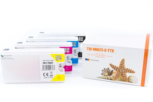 Multipack T78 alternativ Tinte Epson / C13T78 /BK65ml / C,M,Y35ml