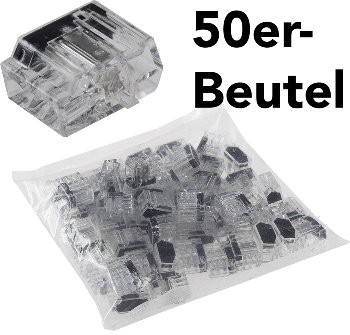 Steckbare Dosenklemmen, 50er Pack - 1-polig, 3 Klemmstellen, 1-2,5mm²