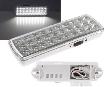 LED Notleuchte "CTNL-30 SMD" 205x65x30mm - Lithium Akku 3,7V/1200mAh, nur 2W