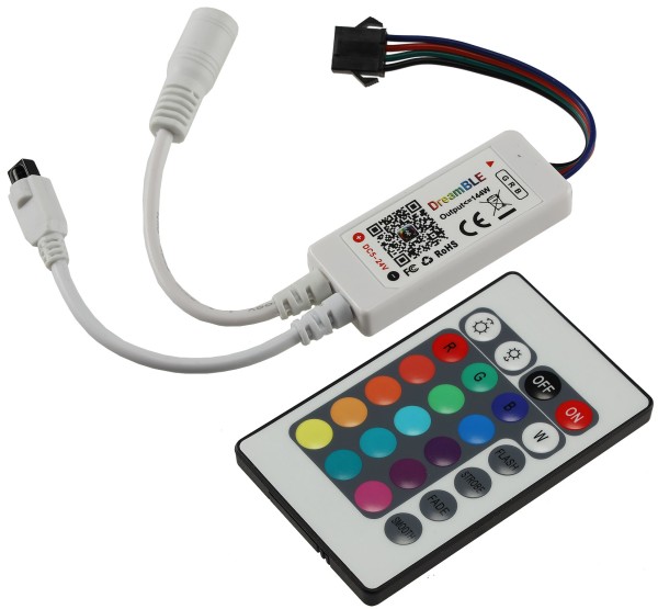 RGB LED-Stripe Controller Bluetooth / incl. IR-Fernbedienung + App-Steuerung